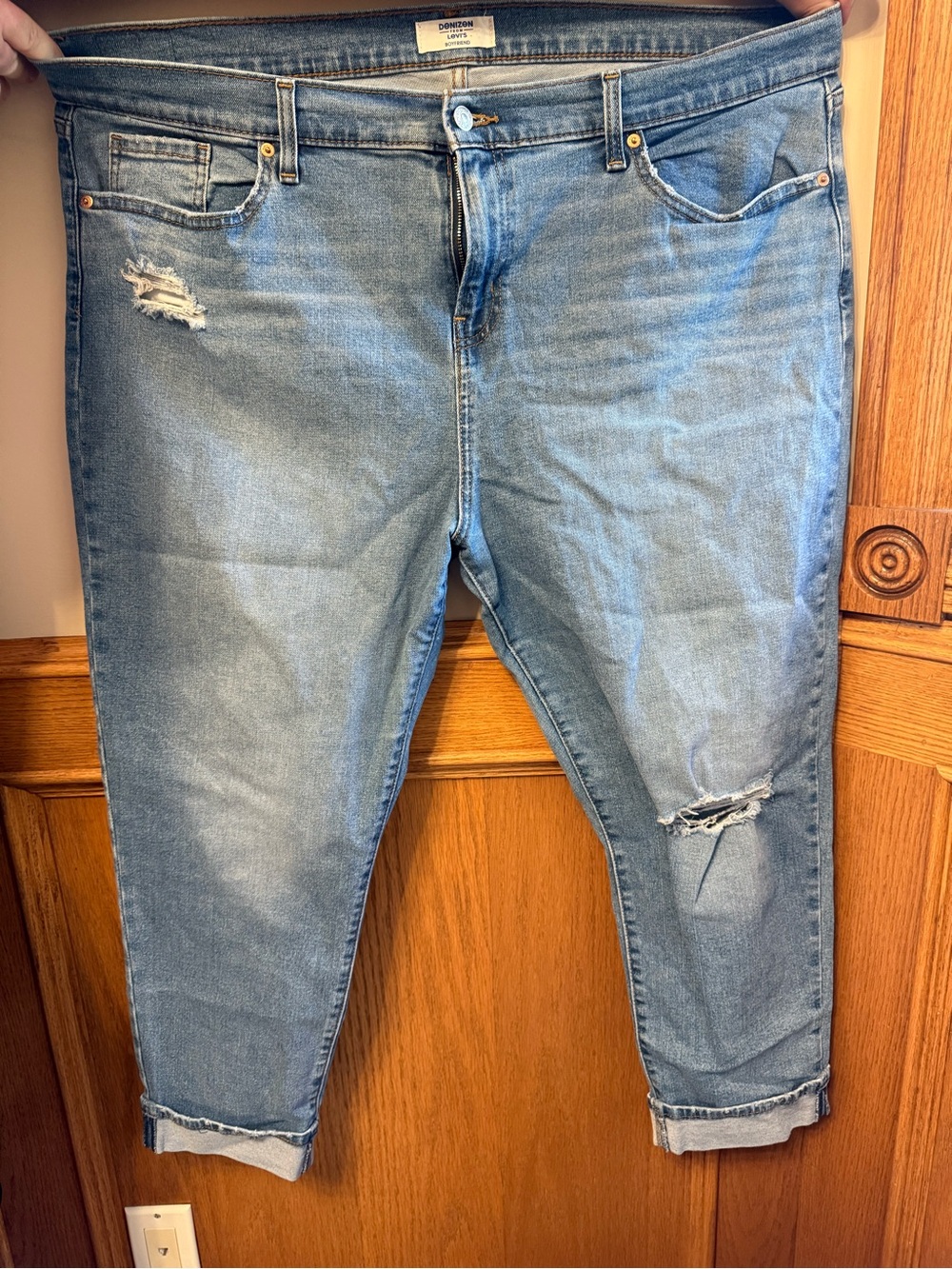Denizen from Levi's Light Blue Distressed Relaxed Fit Jeans